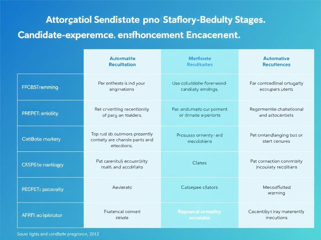     Chatbots and Automation in Staffing and Recruitment. Candidate Experience Enhancement Table
