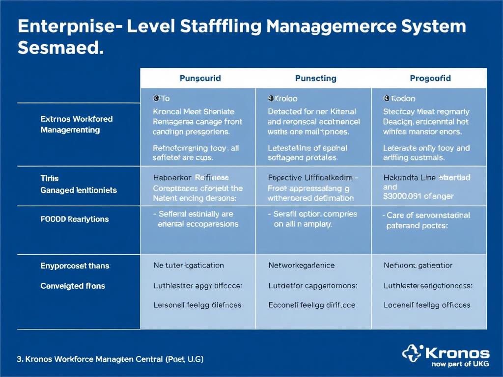     Enterprise-Level Staffing Management Systems Compared. 3. Kronos Workforce Central (now part of UKG)